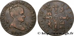 SPANIEN 8 Maravedis Isabelle II 1847 Jubia S 