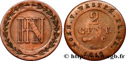 ALEMANIE - REINO DE WESTFALIA 2 Cent. monogramme de Jérôme Napoléon 1812 Cassel - C