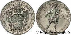VATICAN AND PAPAL STATES 50 Centesimi frappe au nom de Pie XI an X / archange Michel 1931 Rome AU 