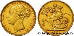 AUSTRALIA 1 Souverain Victoria type Saint-Georges 1881 Melbourne XF 