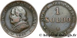 VATICAN ET ÉTATS PONTIFICAUX 1 Soldo an XXI buste large 1867 Rome