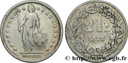 SWITZERLAND 2 Francs Helvetia 1878 Berne VF 