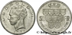 BELGIUM 50 Francs Léopold III légende Belgie-Belgique tranche position B 1940  AU 