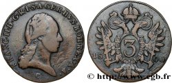AUSTRIA 3 Kreuzer François II 1800 