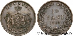 ROMANIA 10 Bani armes 1867 Heaton XF 