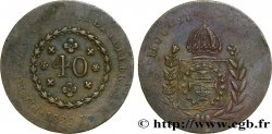 BRAZIL 40 Réis Pierre Ier du Brésil 1829 Rio de Janeiro VF 