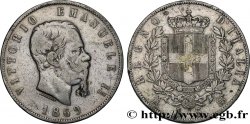 ITALIE 5 Lire Victor Emmanuel II 1869 Milan