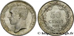 BELGIQUE 50 Centimes Albert Ier légende en flamand 1911  SUP 