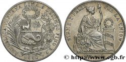 PERú 1 Sol Liberté assise 1881 Lima MBC+ 