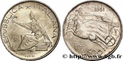 ITALY 500 Lire Centenaire de l’Unité Italienne 1961 Rome  AU 