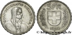 SCHWEIZ 5 Francs Berger des alpes 1932 Berne SS 