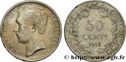 BELGIUM 50 Centimes Albert Ier légende en flamand 1912  AU 