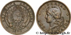 ARGENTINA 2 Centavos emblème / “Liberté” 1890  AU 