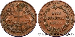 INDES BRITANNIQUES 1/4 Anna East India Company 1835  TTB 