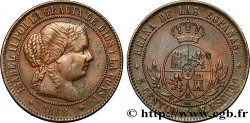 SPAIN 5 Centimos de Escudo Isabelle II  1868 Oeschger Mesdach & CO