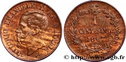 ITALIA 1 Centesimo Victor Emmanuel II 1867 Milan MS 
