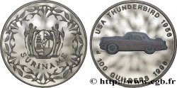 SURINAME 100 Guilders Proof Ford Thunderbird 1956 1996 