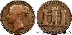 GIBRALTAR 1 Quart Victoria 1842  VF 
