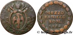 VATICAN ET ÉTATS PONTIFICAUX 1/2 Baiocco 1824 Bologne B+ 