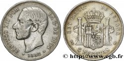 SPAGNA 5 Pesetas Alphonse XII 1882 Madrid MB 