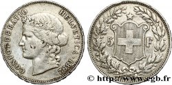 SWITZERLAND 5 Francs Helvetia 1892 Berne