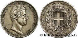 ITALIE - ROYAUME DE SARDAIGNE 5 Lire Charles Albert 1833 Gênes TTB 