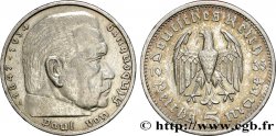 GERMANIA 5 Reichsmark Aigle / Maréchal Paul von Hindenburg 1935 Berlin BB 