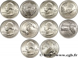 ESTADOS UNIDOS DE AMÉRICA Série complète des 5 monnaies de 1/4 de Dollar 2015 2015 Philadelphie - P