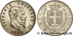 ITALIE 5 Lire Victor Emmanuel II 1871 Milan SPL 