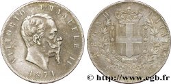 ITALY 5 Lire Victor Emmanuel II 1874 Milan
