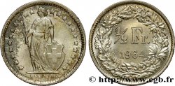 SUISSE 1/2 Franc Helvetia 1964 Berne SPL 
