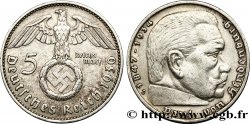 ALLEMAGNE 5 Reichsmark Maréchal Paul von Hindenburg 1936 Hambourg