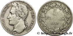 BELGIO 5 Francs Léopold Ier tête laurée 1847  q.BB/BB 