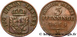 ALLEMAGNE - PRUSSE 3 Pfenninge 1864 Berlin