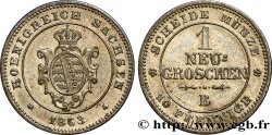 GERMANIA - SASSONIA 1 Neugroschen  1863 Dresde