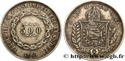 BRAZIL 500 Reis Empereur Pierre II 1865 