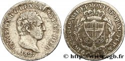 ITALIE - ROYAUME DE SARDAIGNE 50 Centesimi Charles Félix 1827 Gènes TB+ 