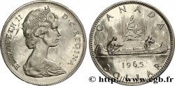 CANADA 1 Dollar Elisabeth II / indiens sur canoe 1965  SUP 