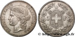 SCHWEIZ 5 Francs Helvetia buste 1888 Berne fVZ 