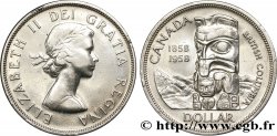 CANADA 1 Dollar Elisabeth II / Colombie Britannique 1958 