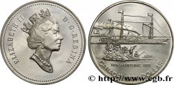 CANADA 1 Dollar Proof Elisabeth II / le vapeur Frontenac 1991 