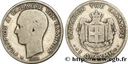 GRÈCE 1 Drachme Georges Ier 1868 Paris TB 