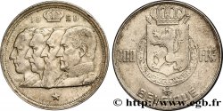 BELGIEN 100 Francs armes au lion / portraits des quatre rois de Belgique, légende française 1950  fVZ 