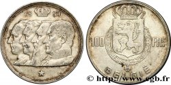 BELGIQUE 100 Francs Quatre rois de Belgique, légende flamande 1951  TTB 