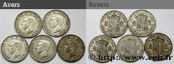 UNITED KINGDOM Lot de 5 pièces 1/2 Crown Georges VI n.d. 
