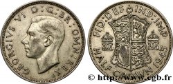 ROYAUME-UNI 1/2 Crown Georges VI 1945 