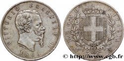 ITALIE 5 Lire Victor Emmanuel II 1865 Naples