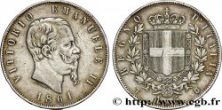 ITALY 5 Lire Victor Emmanuel II 1861 Turin VF 