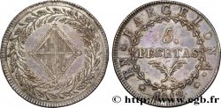 ESPAGNE - BARCELONE 5 Pesetas 1812 Barcelone TTB+ 