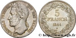 BELGIUM 5 Francs Léopold Ier 1844  XF 